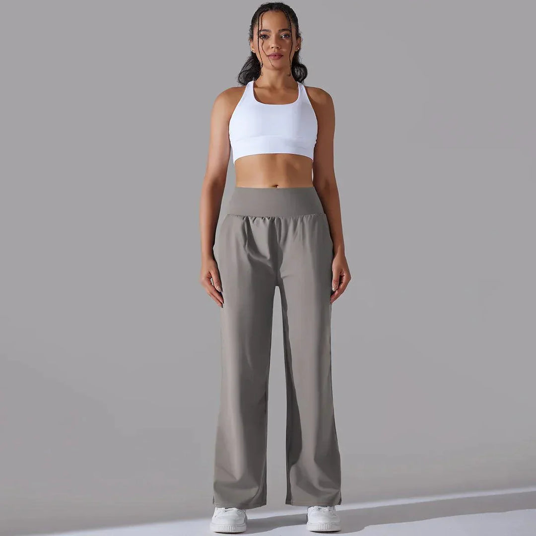 Pantalon large taille haute | Confort yoga