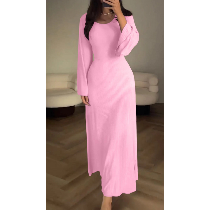 Robe longue femme | Élégance intemporelle avec manches longues et coupe fluide