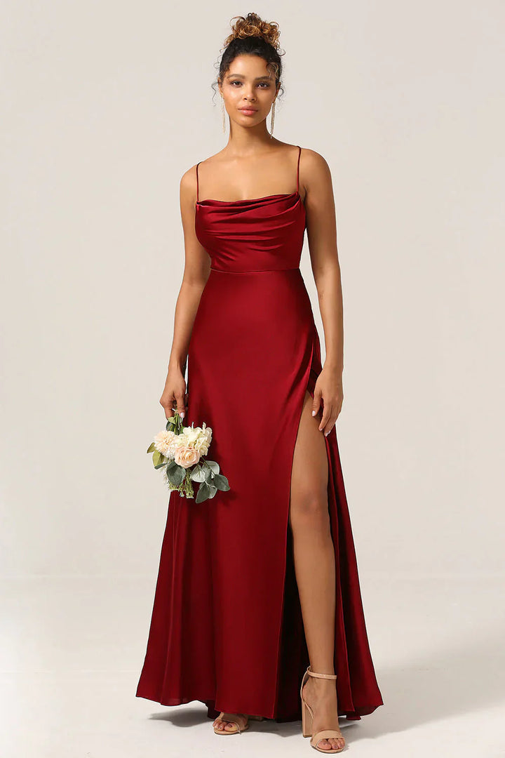 Robe longue élégante | Dos croisé fluide