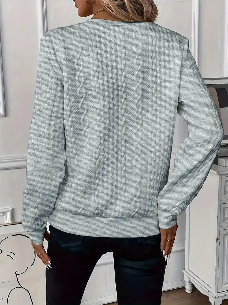 Pull zippé texturé femme | Confort structuré pour les journées fraîches