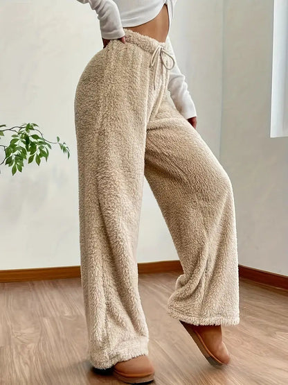 Pantalon ample effet peluche | Confort cocooning