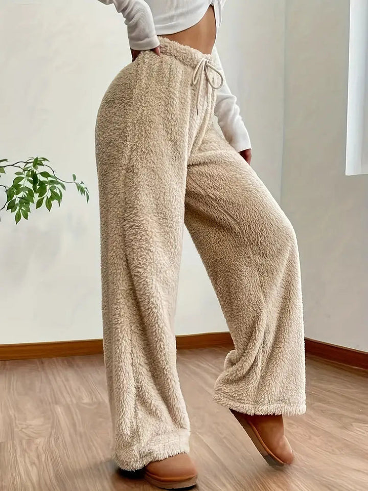 Pantalon ample effet peluche | Confort cocooning