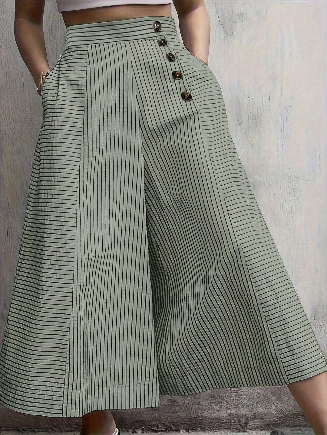 Pantalon ample rayé | Élégance estivale