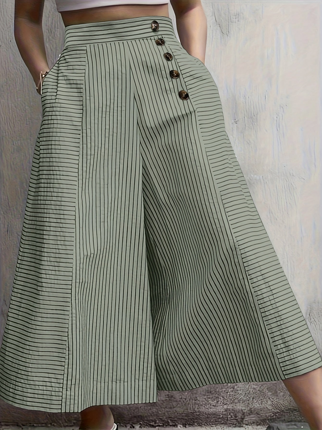 Pantalon ample rayé | Élégance estivale