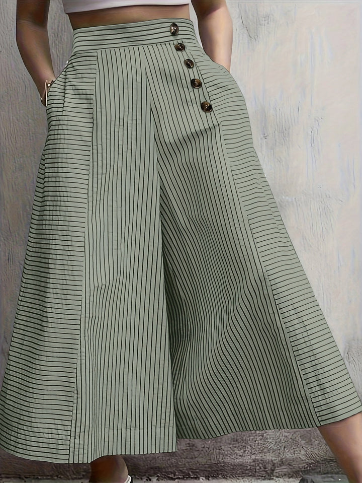 Pantalon ample rayé | Élégance estivale
