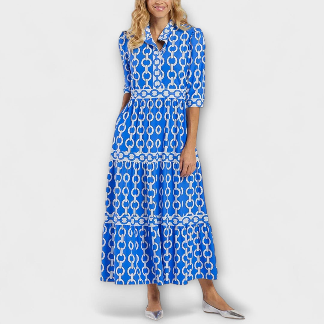 Robe midi | Motif chaînes tendance