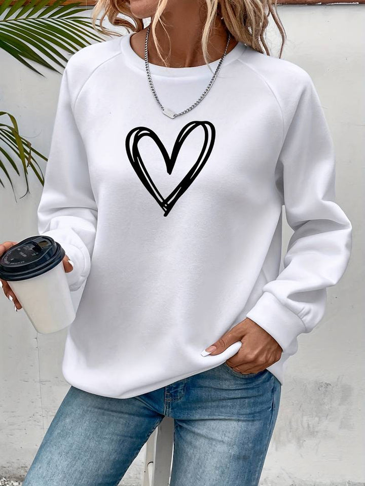 Sweat à imprimé cœur | Confort quotidien stylé