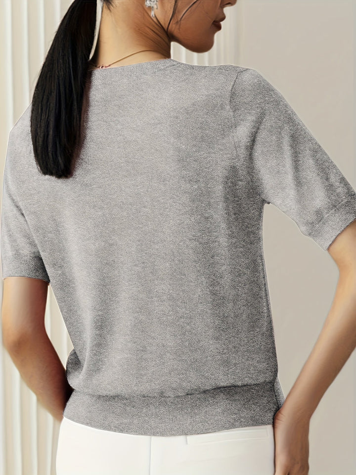 Pull manches courtes femme | Confort doux au quotidien
