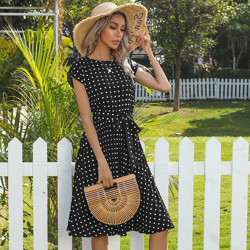 Robe midi à pois | Élégance décontractée