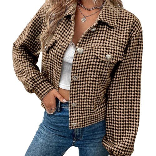 Veste à carreaux femme | Élégance décontractée