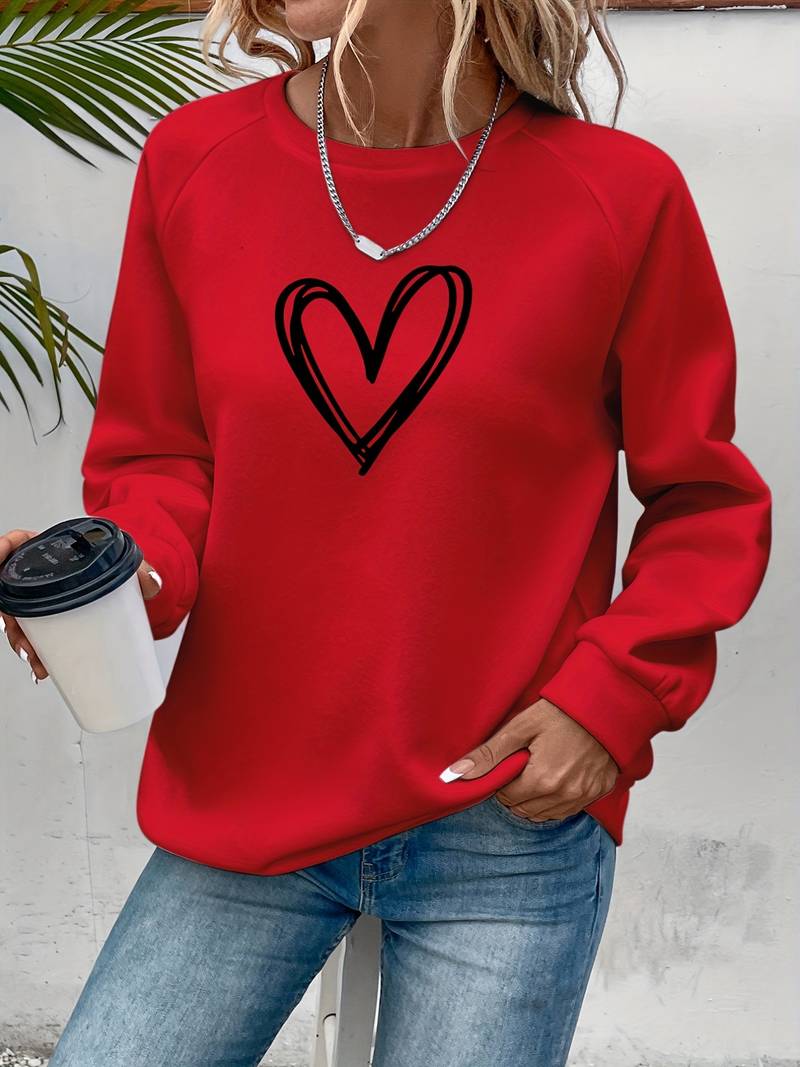 Sweat à imprimé cœur | Confort quotidien stylé