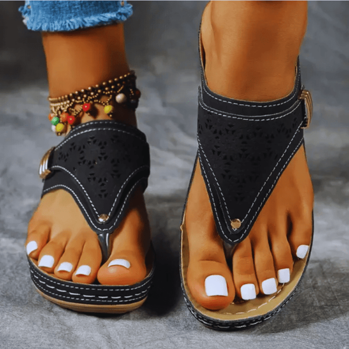 Sandales confort à semelle compensée | Marche légère au quotidien