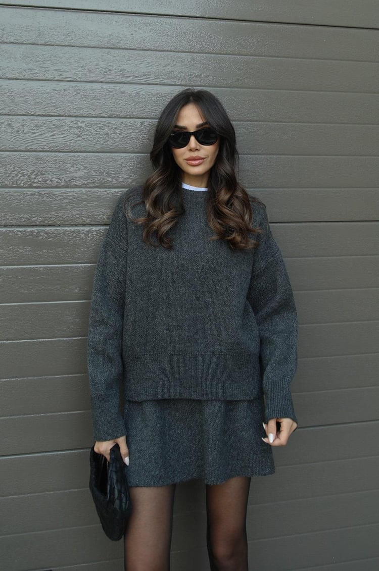 Ensemble pull et jupe | Confort chic automne