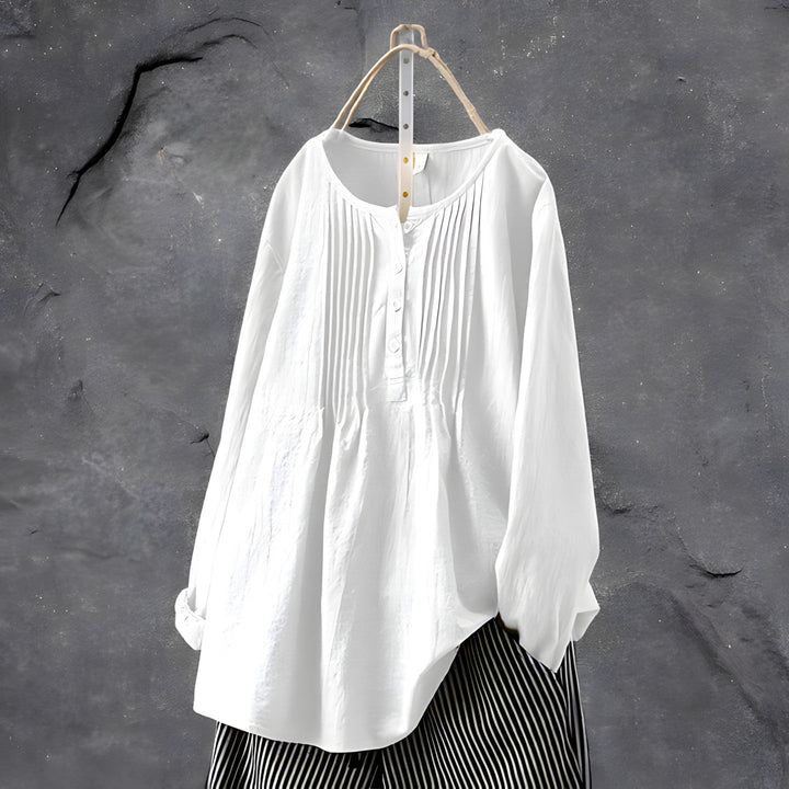 Blouse plissée décontractée | Style chic au quotidien