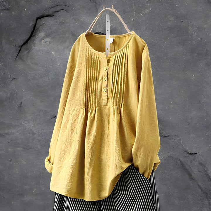 Blouse plissée décontractée | Style chic au quotidien