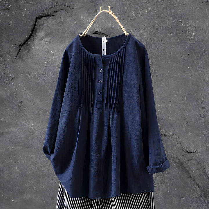 Blouse plissée décontractée | Style chic au quotidien