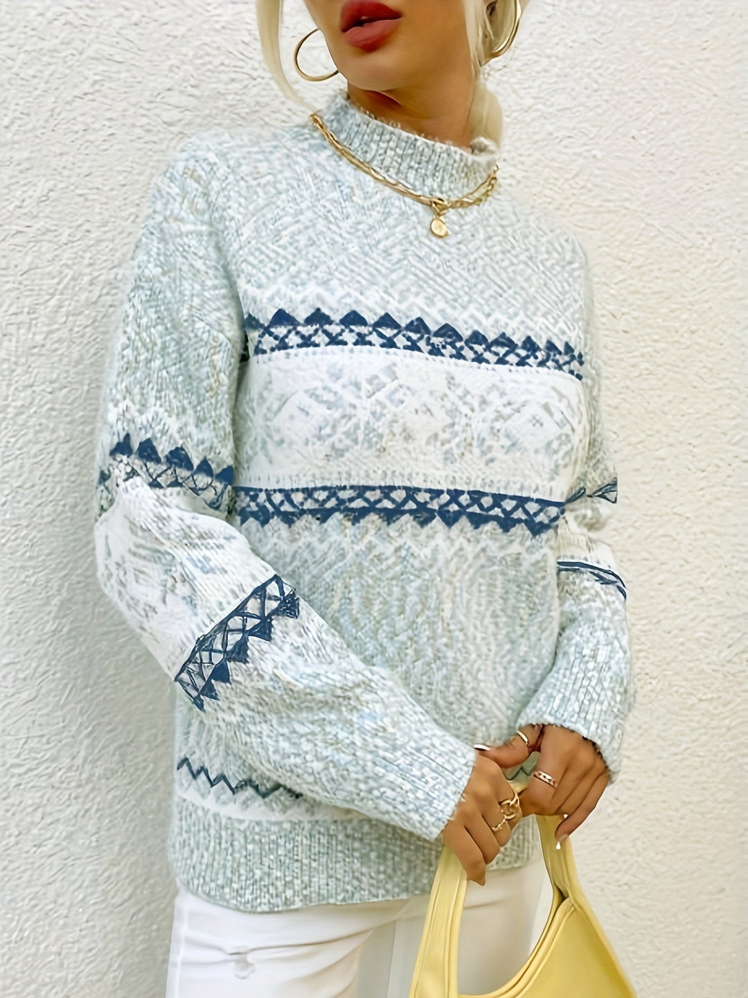 Pull d'hiver à motif flocon | Confort pour les journées froides