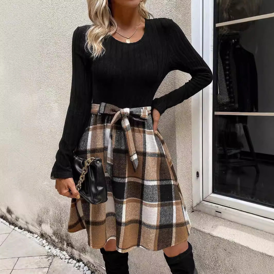 Robe femme à carreaux | Parfaite pour automne-hiver