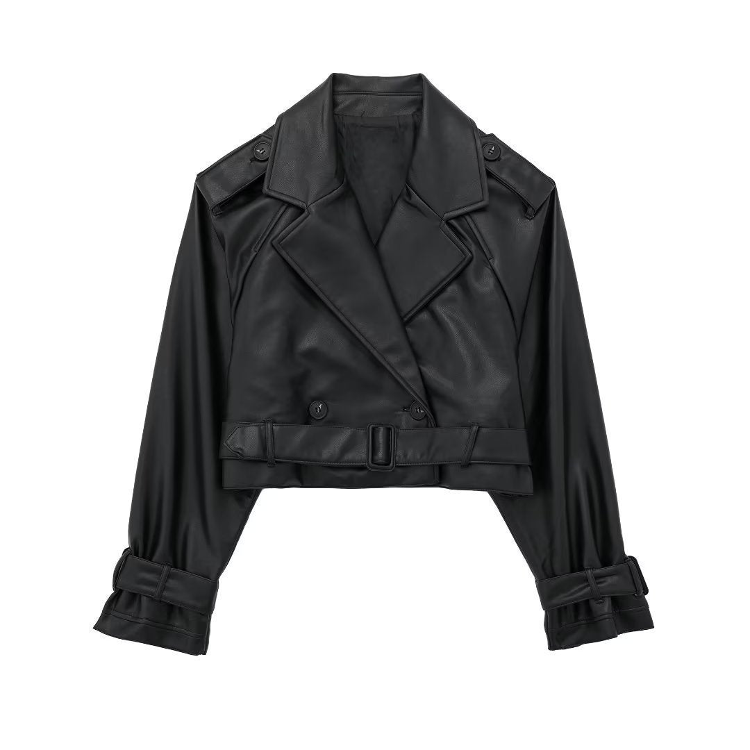 Veste en similicuir courte | Élégance urbaine
