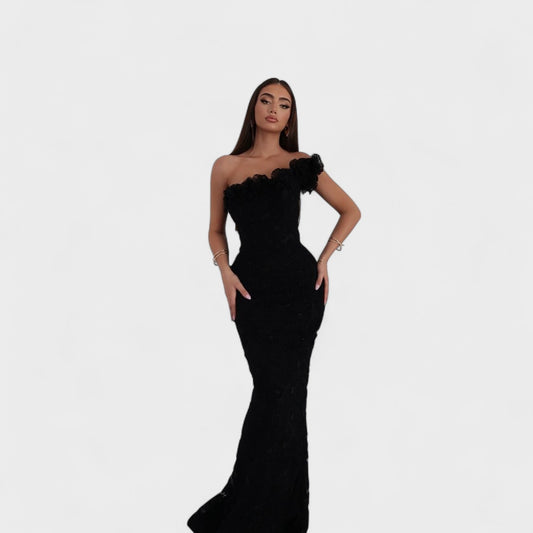 Robe de soirée asymétrique | Élégance raffinée pour événements formels