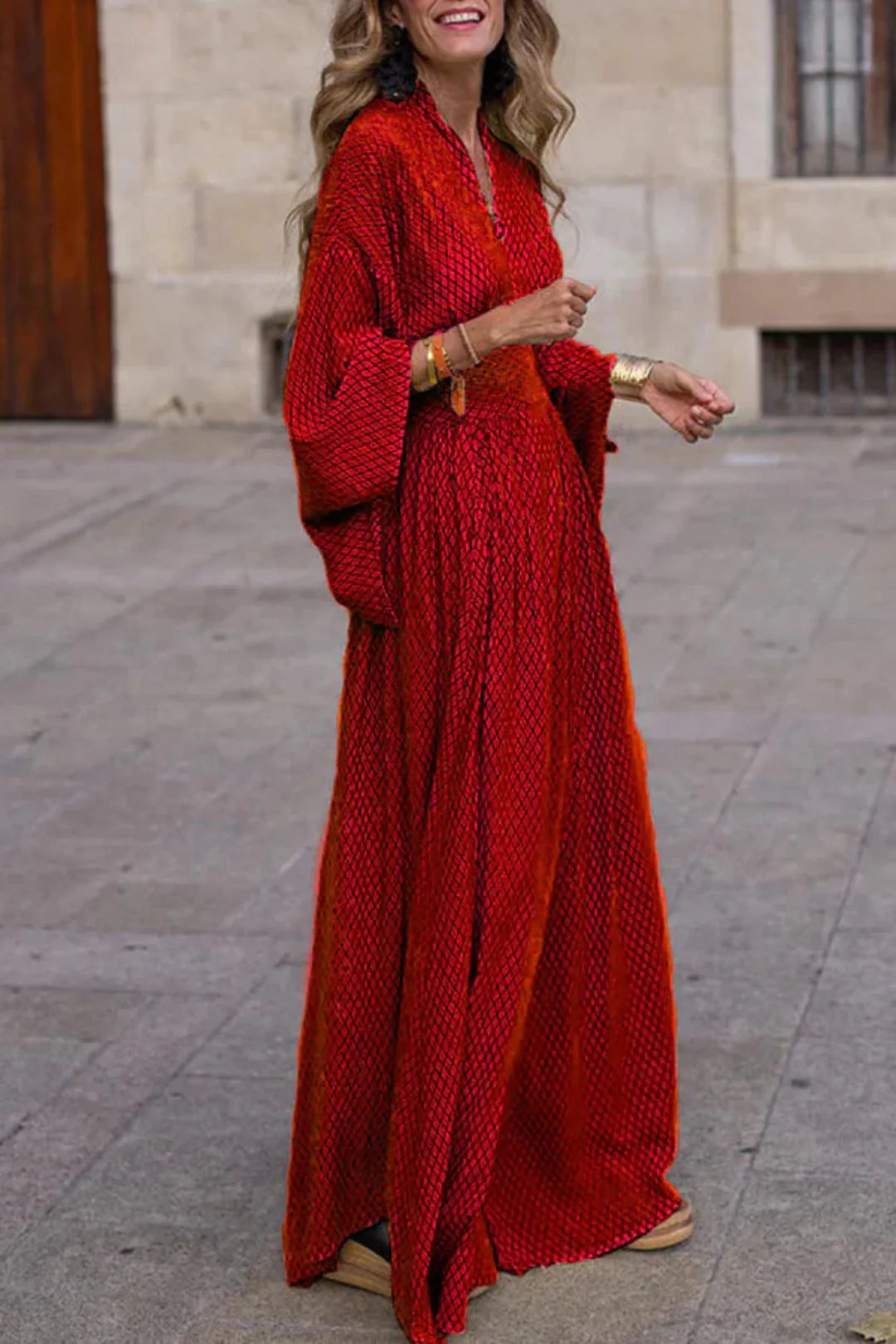 Robe longue imprimée | Élégance bohème