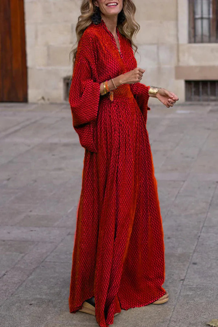 Robe longue imprimée | Élégance bohème