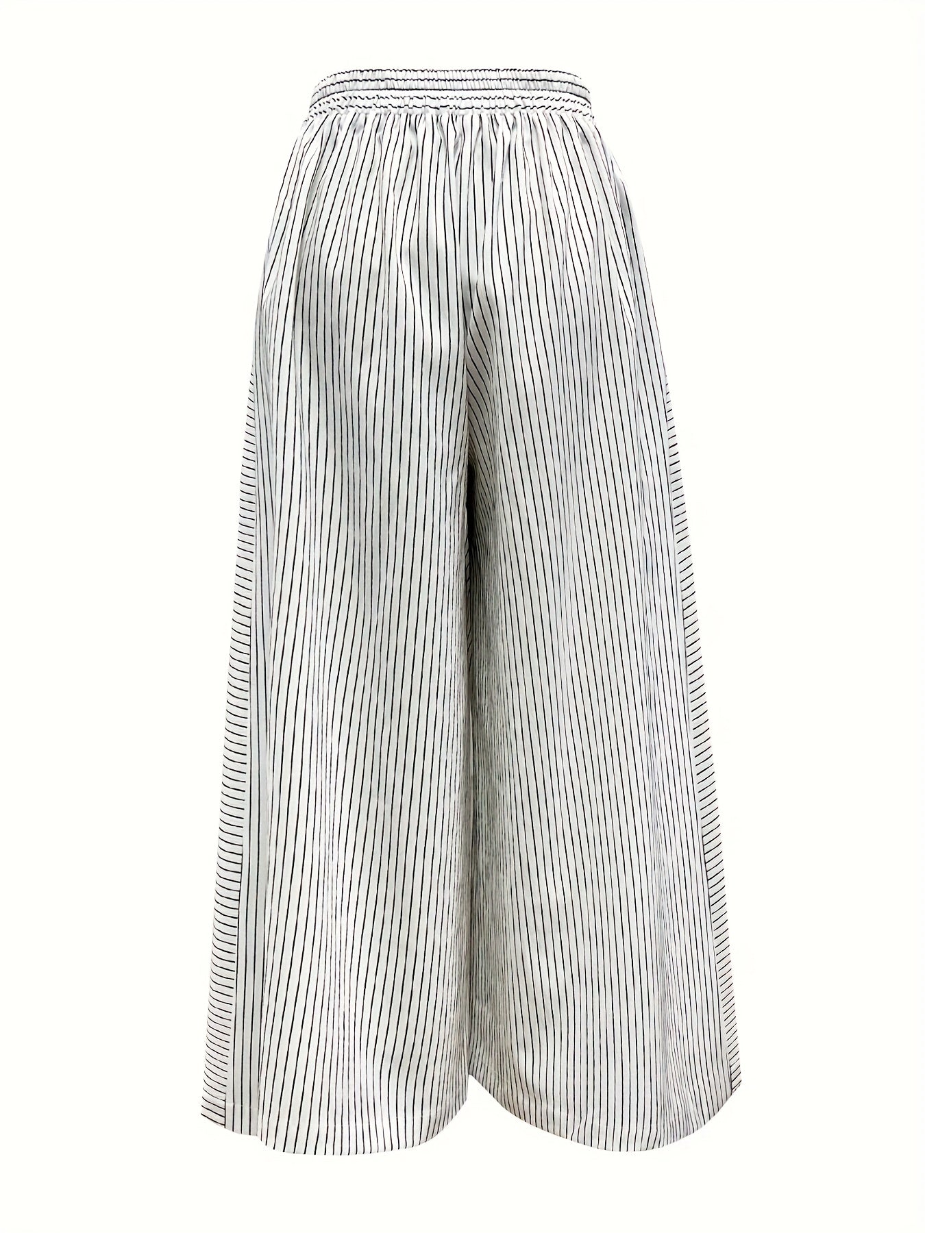 Pantalon ample rayé | Élégance estivale