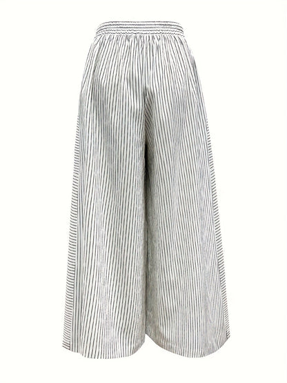 Pantalon ample rayé | Élégance estivale