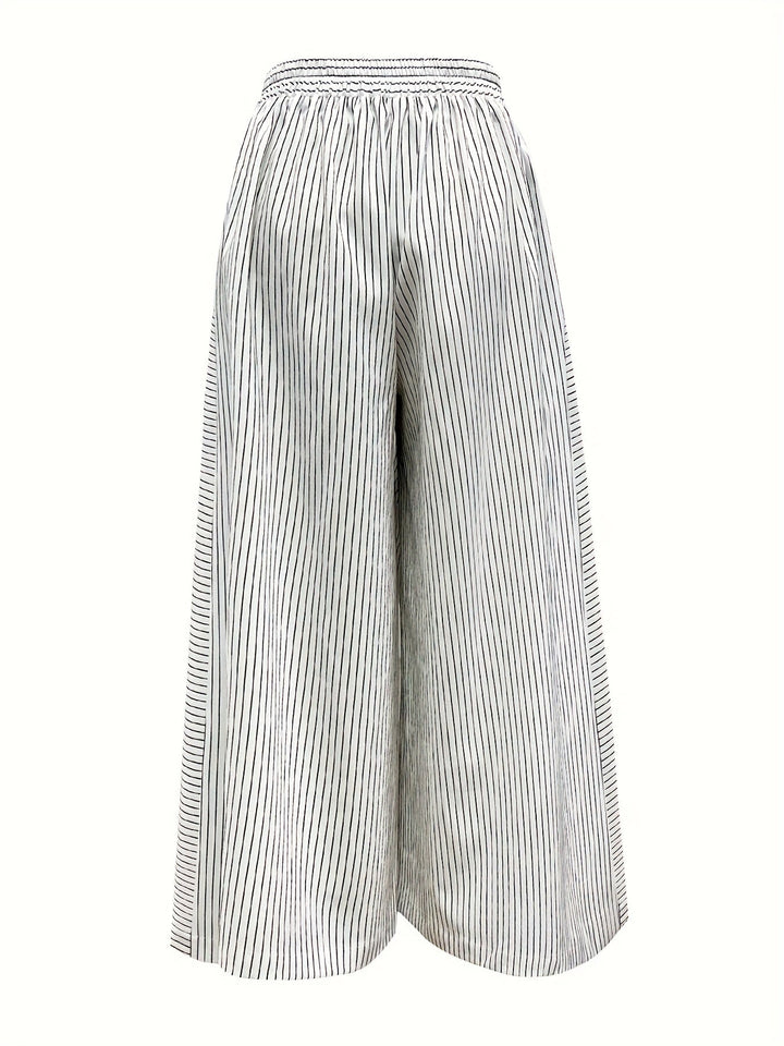 Pantalon ample rayé | Élégance estivale