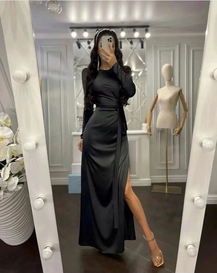 Robe longue femme | Élégance moderne pour soirée