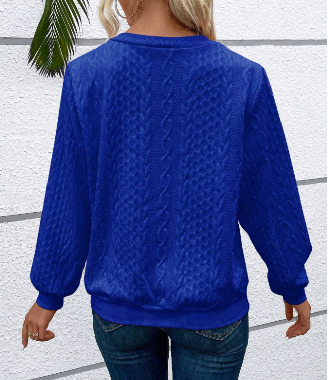 Pull zippé texturé femme | Confort structuré pour les journées fraîches