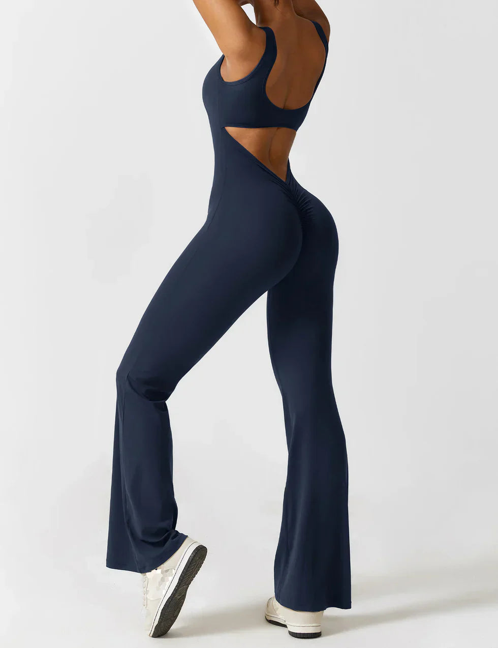 Combinaison sport dos ouvert évasée | Sculptant et élégance active