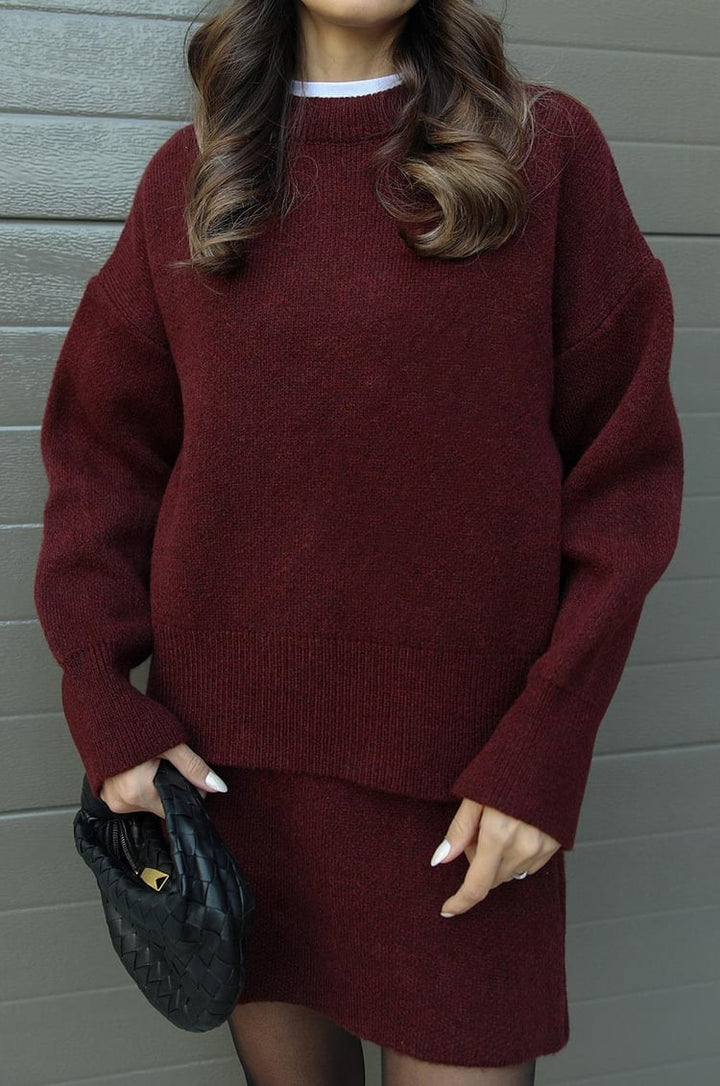 Ensemble pull et jupe | Confort chic automne