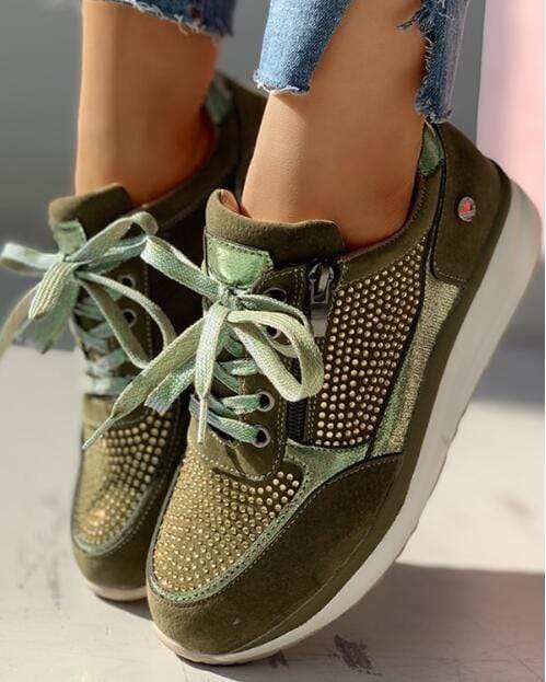 Baskets orthopédiques à strass | Maintien confortable au quotidien