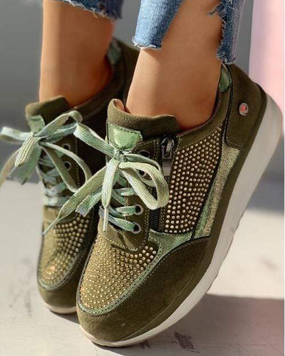 Baskets orthopédiques à strass | Maintien confortable au quotidien