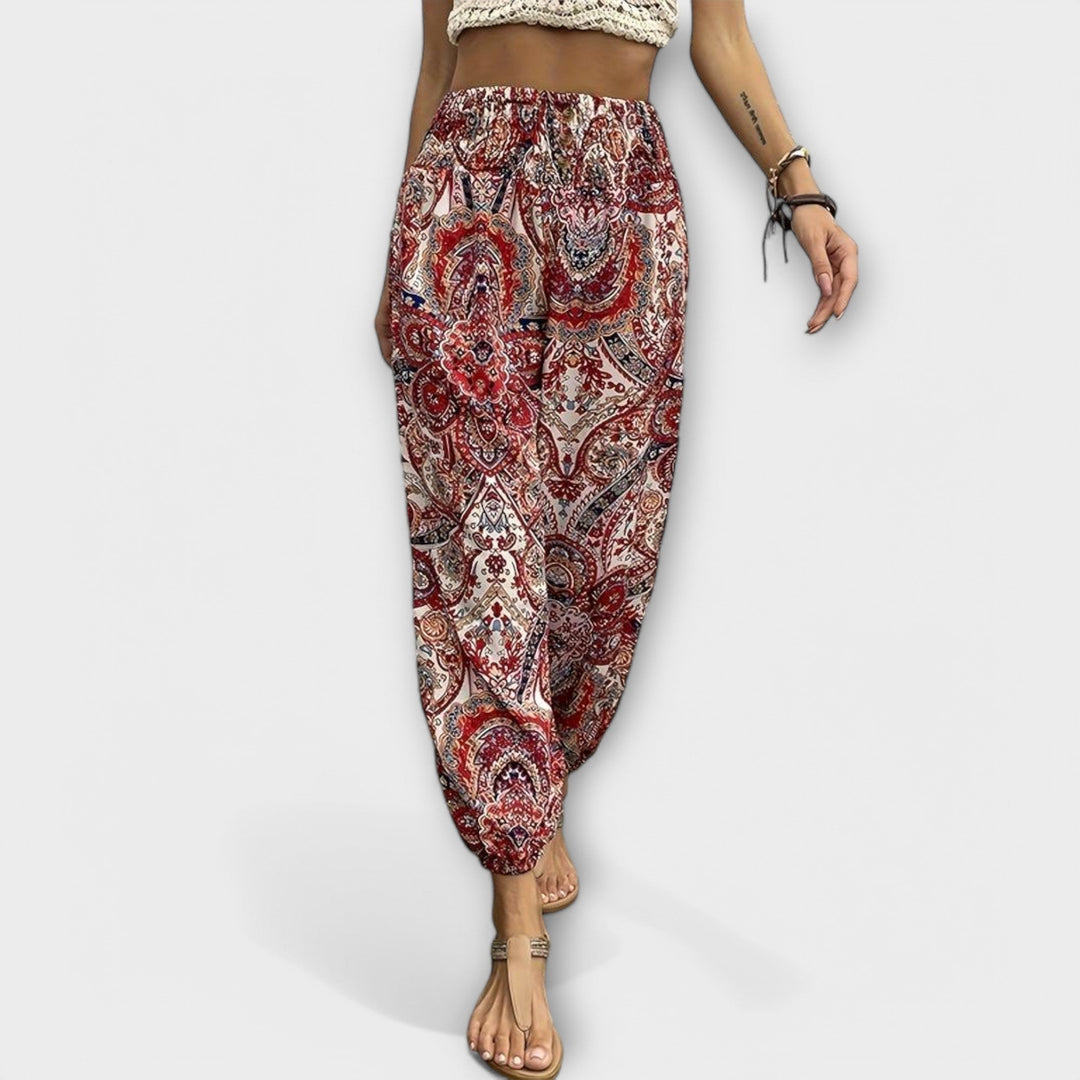 Pantalon imprimé cachemire | Détente estivale avec style