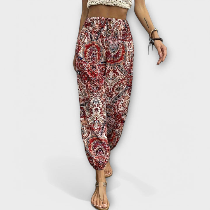 Pantalon imprimé cachemire | Détente estivale avec style