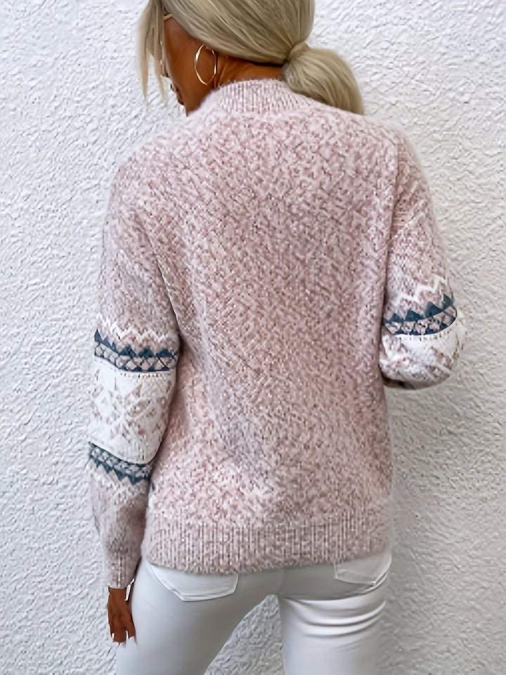 Pull d'hiver à motif flocon | Confort pour les journées froides