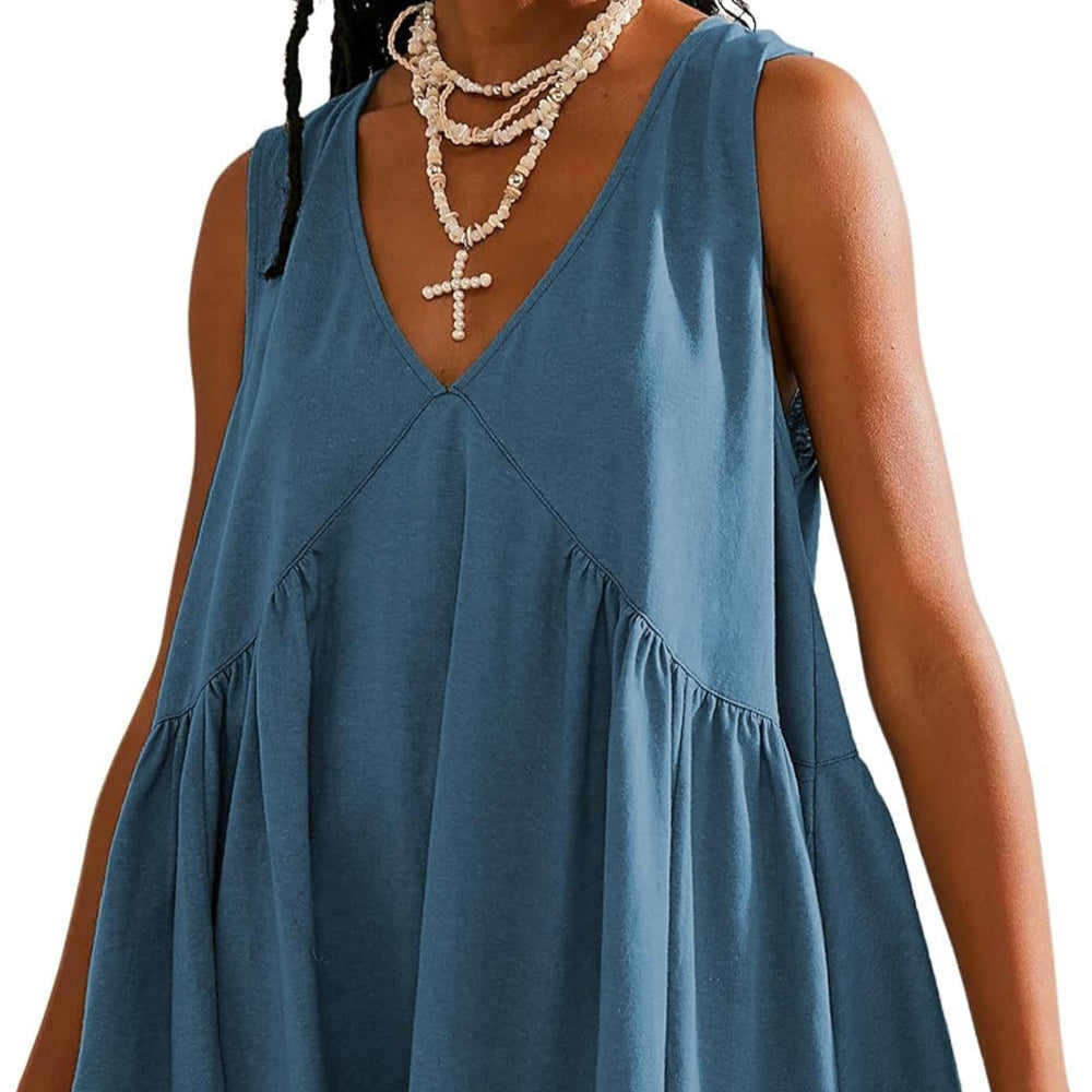 Robe courte fluide à bretelles | Look estival décontracté