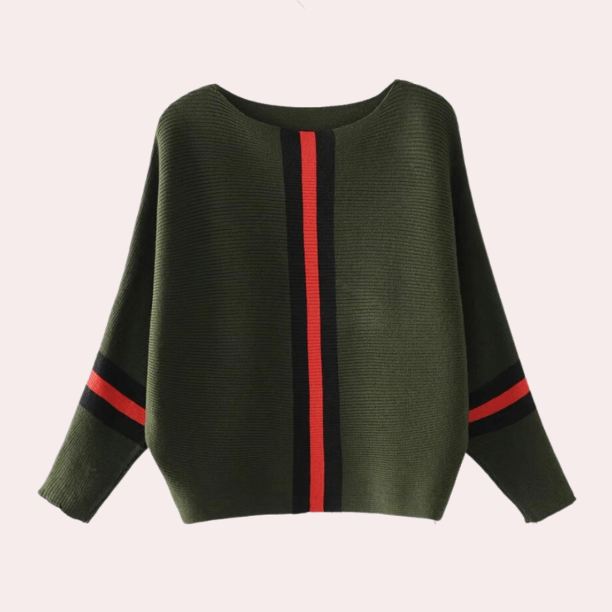 Pull ample à rayure verticale | Confort stylé