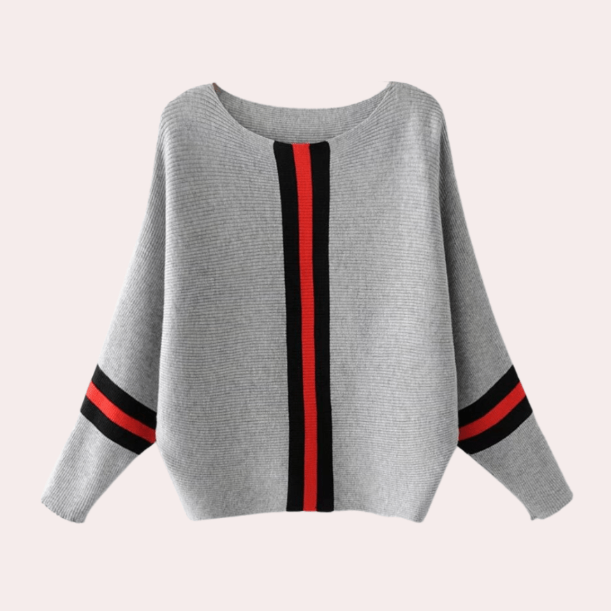 Pull ample à rayure verticale | Confort stylé