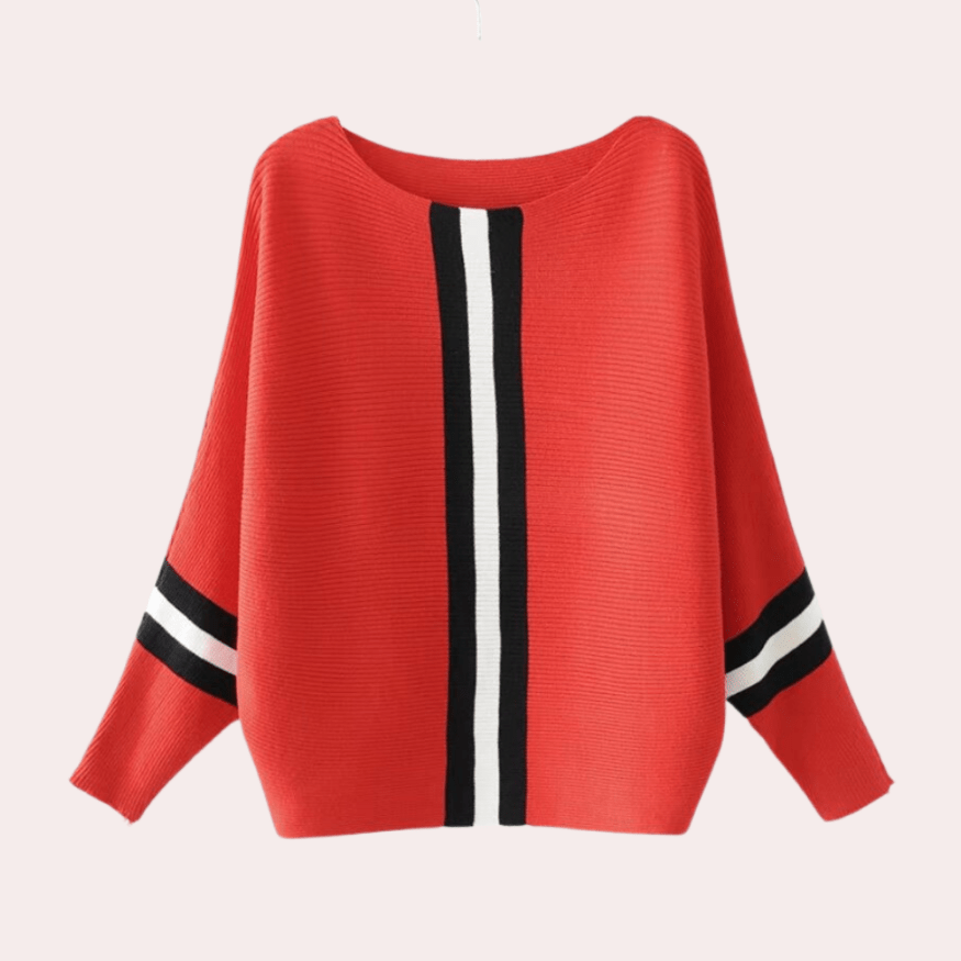Pull ample à rayure verticale | Confort stylé