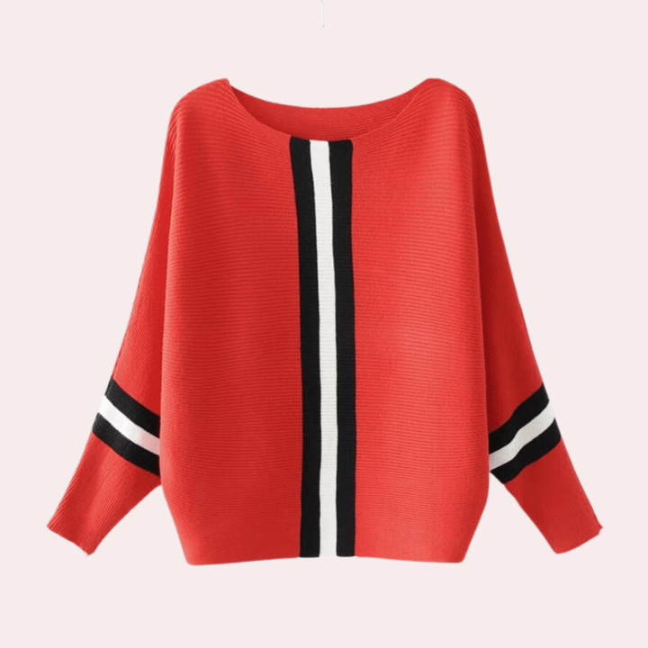 Pull ample à rayure verticale | Confort stylé