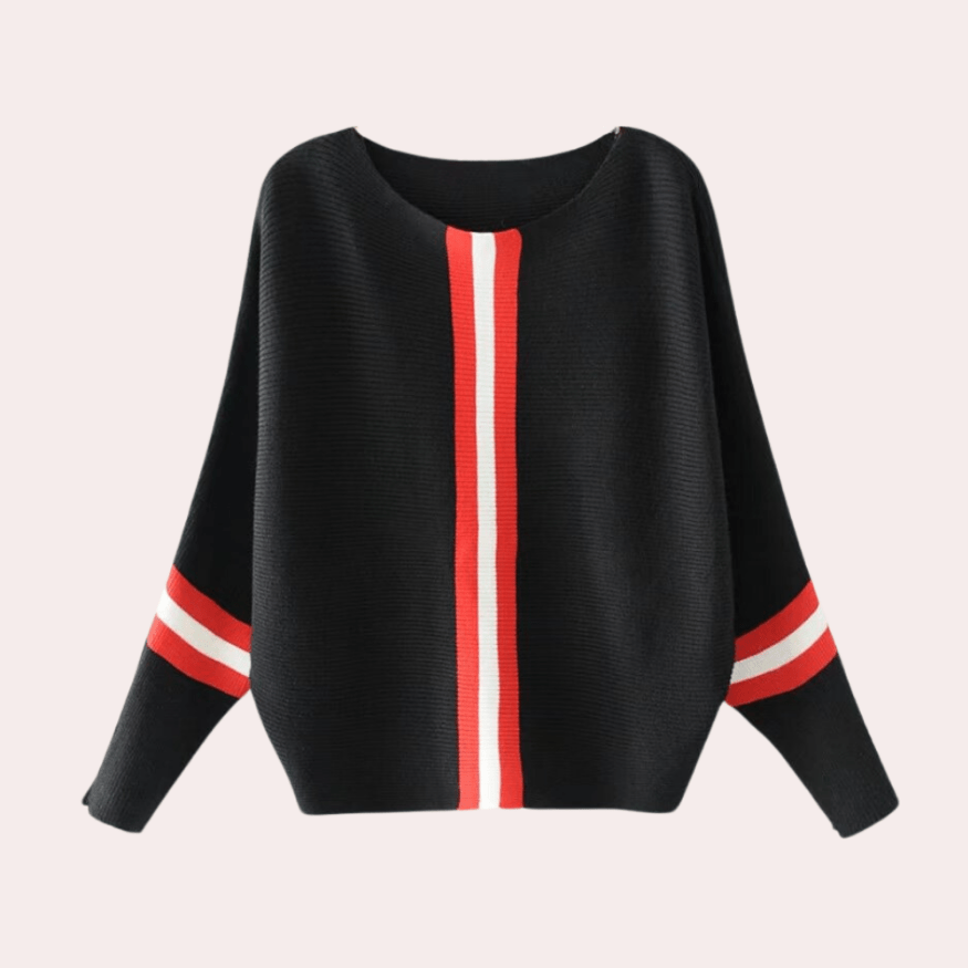 Pull ample à rayure verticale | Confort stylé