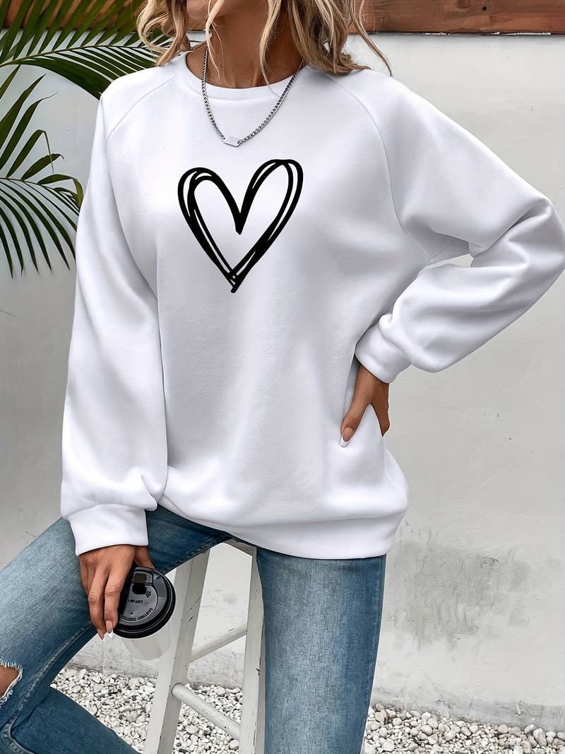 Sweat à imprimé cœur | Confort quotidien stylé