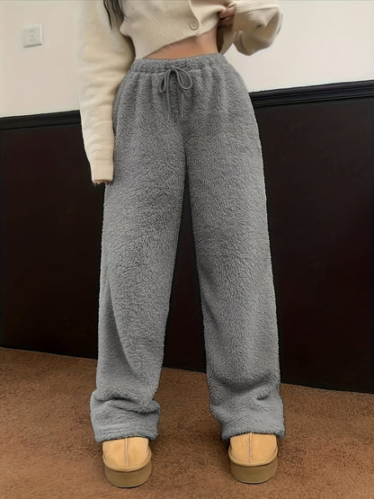 Pantalon ample effet peluche | Confort cocooning