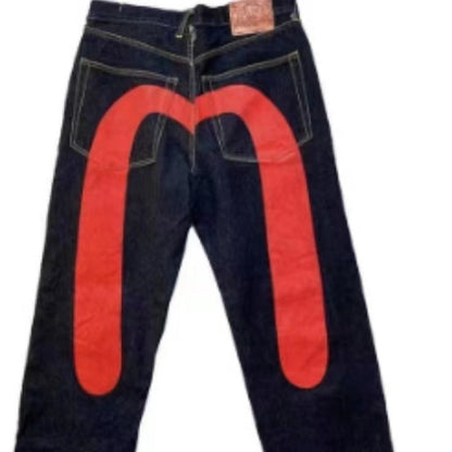 Jean baggy imprimé coloré | Look streetwear tendance