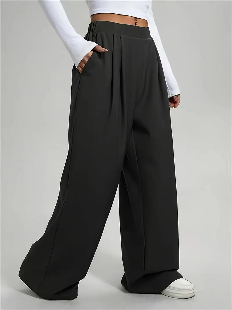 Pantalon ample taille haute | Confort et fluidité au quotidien
