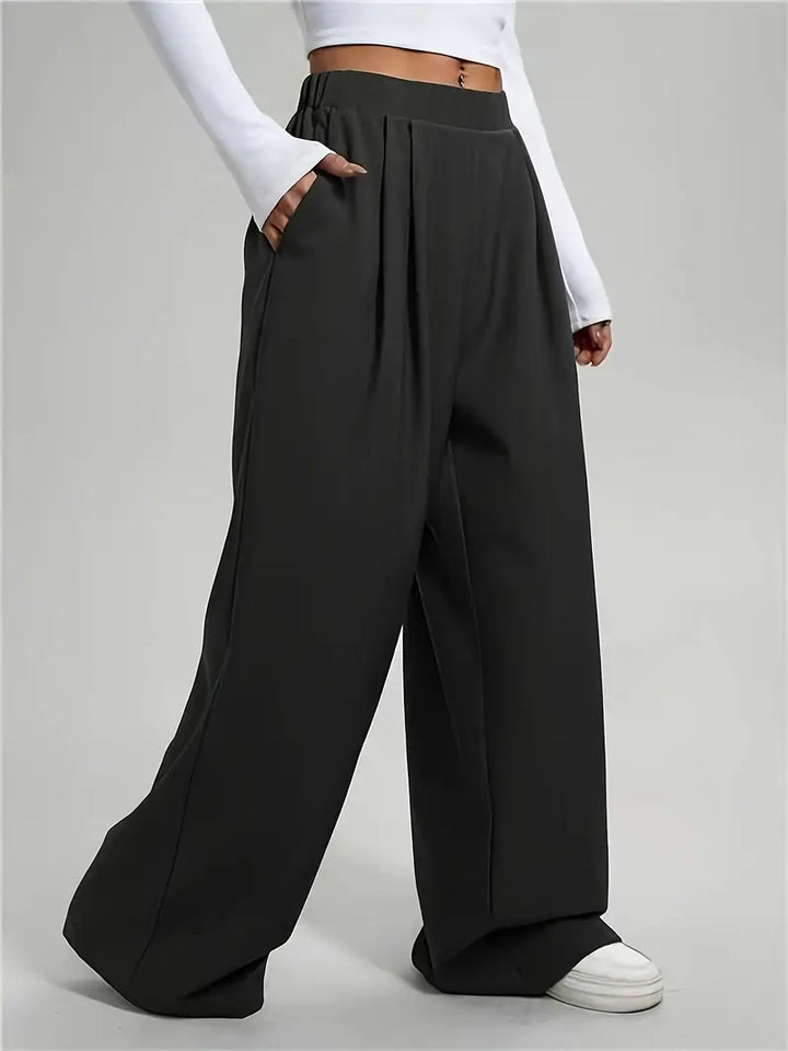 Pantalon ample taille haute | Confort et fluidité au quotidien