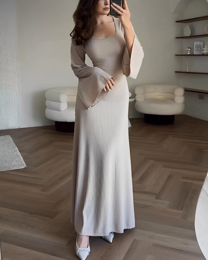 Robe longue élégante côtelée | Parfaite pour un look raffiné